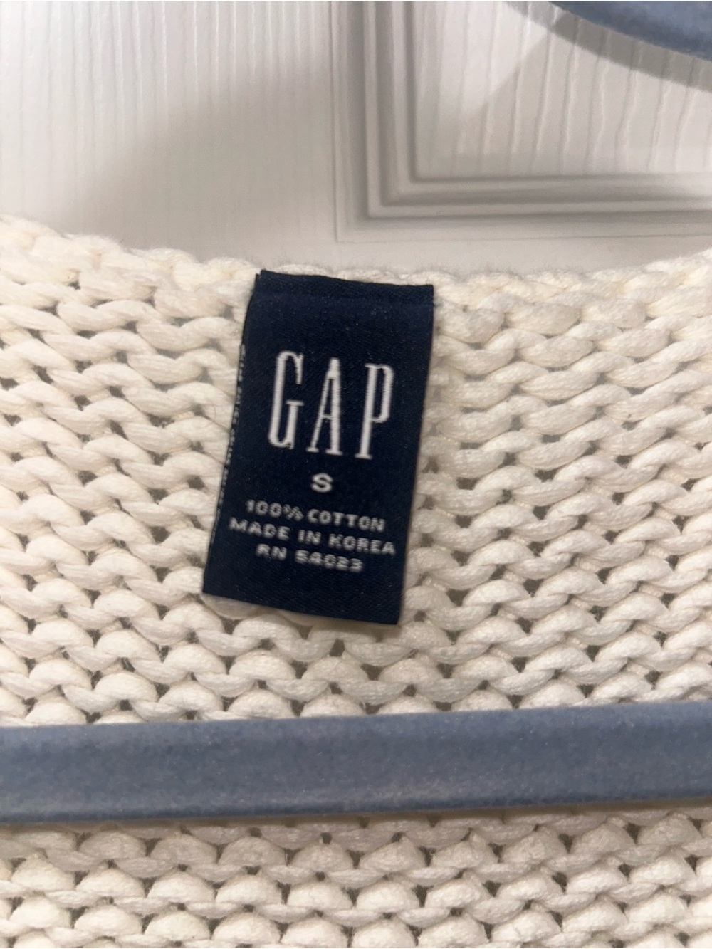 Vintage GAP 100% Cotton Chunky Knit Open Front Cardigan Sweater Small - Picture 4 of 6